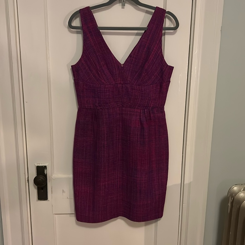 Trina Turk sleeveless vneck tweed dress